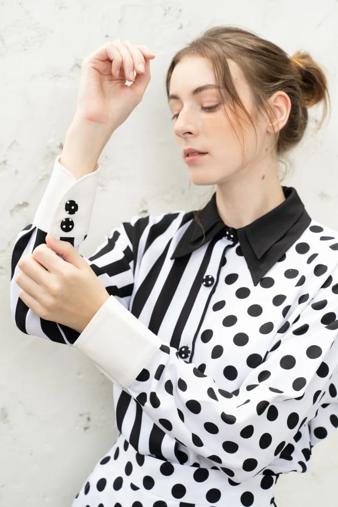 POYA black and white polka dot and stripe set