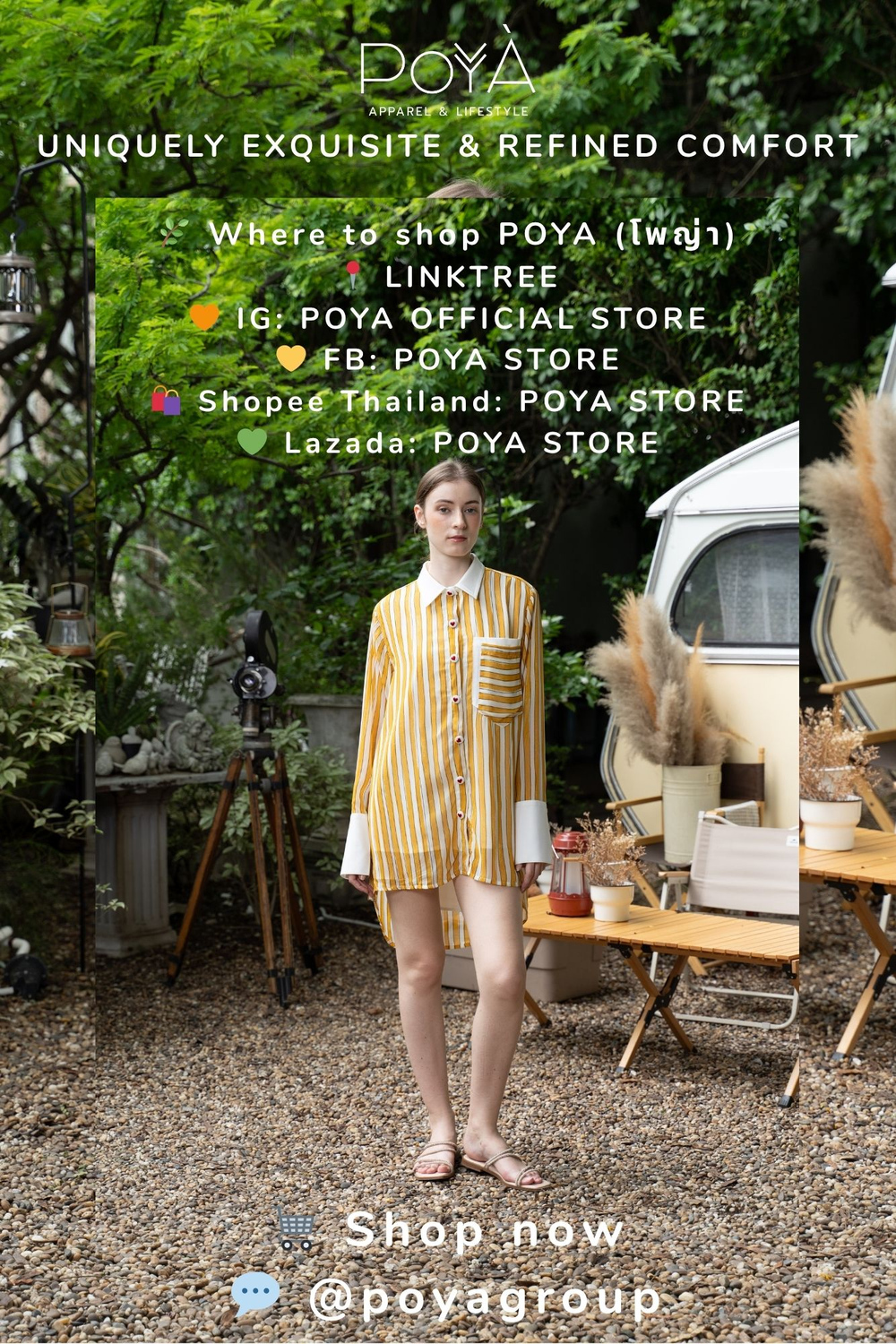 POYA Sweetheart Stripes collection, marigold stripes with heart buttons