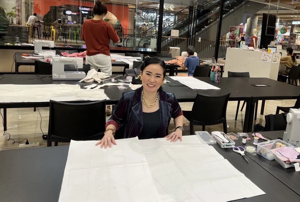 POYA founder at the design studio, behind the scenes